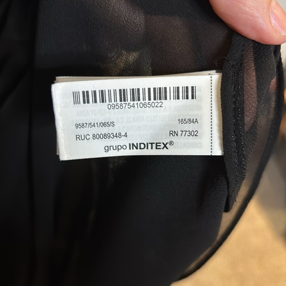 NWT KATE MOSS FOR ZARA black silk floral long dress size small & medium - Picture 11 of 14